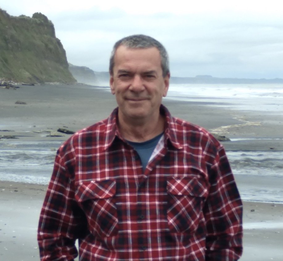 Jim Danenberg on a West Auckland beach
